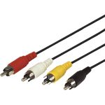 Кабель REXANT 4 RCA - 4 RCA 3 м, черный 17-0304 (артикул 22221567) – фото 1