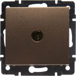 Розетка ТВ Lezard RAIN проходная, цвет бронза, матовый 703-3188-129 (артикул 16192751) – фото 1