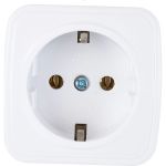 Розетка TDM 2П+З открытой установки IP20 16А, белая ""Дача"" Народная SQ1824-0008 (артикул 18168379) – фото 1