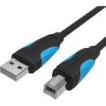 Кабель Vention USB 2.0 AM/BM - 1м, черный VAS-A16-B100 (артикул 16442802) – фото 1