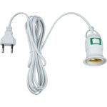 Подвесной патрон с выключателем и вилкой Uniel E27 2M WHITE DLC-P-T50B UL-00007434 (артикул 19420416) – фото 1