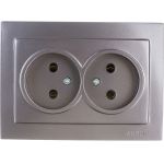 Розетка NILSON 2СП антрацит Touran metallic 24161024 (артикул 16352063) – фото 1