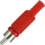 Разъем RCA штекер Pro Legend пластик на кабель, красный, PL2149 (артикул 24606819) – фото 1