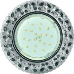 Встраиваемый светильник Ecola GX53 H4 LD7040 искристый, подсветка, бабочки, тонированный-хром 35x125 FY53CBEFB (артикул 17134891) – фото 1