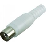 Антенное TV гнездо TDM пластиковое без пайки белое SQ1809-0011 (артикул 15499504) – фото 1