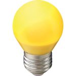 Светодиодная лампа Ecola globe LED color 5,0W G45 220V E27 Yellow шар Желтый матовая колба 77x45 K7CY50ELB (артикул 22442127) – фото 1