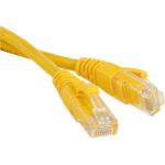 Патч-корд LANMASTER RJ45 - RJ45, 4 пары, UTP, категория 5е, 3 м, желтый LAN-PC45/U5E-3.0-YL (артикул 16429533) – фото 1