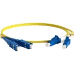 Волоконно-оптический шнур Hyperline FC-D2-9-LC/UR-SC/UR-H-3M-LSZH-YL патч-корд SM 9/125 28389 (артикул 16522425) – фото 1