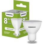 Светодиодная лампа GENERICA PAR16 софит 8Вт 230В 4000К GU10 LL-PAR16-08-230-40-GU10-G (артикул 25128129) – фото 1