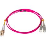 Переходной оптический шнур NIKOMAX, MM 50/125 OM4, SC/UPC-LC/UPC, двойной, 2 мм, 1 м NMF-PC2M4C2-SCU-LCU-001 (артикул 16394759) – фото 1