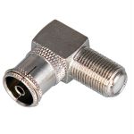 Антенный угловой переходник REXANT RG-6, SAT, гнездо F - гнездо ТВ, 06-0026-A (артикул 22374069) – фото 1