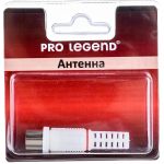 Антенный штекер Pro Legend пластиковый, розетка, прямой, белый, PL2000 (артикул 19796428) – фото 1