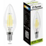 Светодиодная лампа FERON 11W 230V E14 4000K прозрачная, LB-713 38008 (артикул 16006105) – фото 1