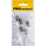 Антенный переходник PROCONNECT RG-6, SAT, гнездо F - гнездо F, бочка, 5шт 05-4201-6-9 (артикул 22374039) – фото 1