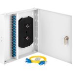 Настенный оптический кросс NIKOMAX укомплектованный на 16 портов SC/UPC, SM 9/125 OS2, NMF-WP16SCUS2-IP-ES-GY (артикул 16411264) – фото 1