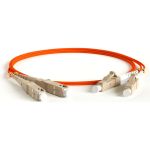 Волоконно-оптический патч-корд Hyperline FC-D2-50-LC/PR-SC/PR-H-5M-LSZH-OR (шнур) MM 50/125 28357 (артикул 18883140) – фото 1