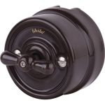 Выключатель WERKEL W5620014 на 4 положения, двухклавишный (коричневый) Ретро a051052 (артикул 15777277) – фото 1