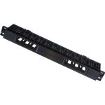Кабельный органайзер LANMASTER 19 пластиковый, с крышкой, 1U LAN-ORG/CVP-1U (артикул 16466320) – фото 1