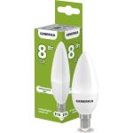 Светодиодная лампа GENERICA C35 свеча 8Вт 230В 4000К E14 LL-C35-08-230-40-E14-G (артикул 25128201) – фото 1