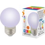 Декоративная светодиодная лампа Volpe LED-G45-1W/RGB/E27/FR/С UL-00005808 (артикул 15974702) – фото 1