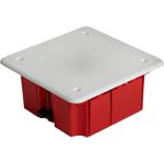 Монтажная коробка STEKKER EBX30-02-1-20-92 для полых стен, с пластиковыми зажимами, с крышкой, 92*92*45мм, IP20, красный (GE41022) 49007 (артикул 23835471) – фото 1