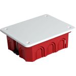 Монтажная коробка STEKKER EBX30-02-1-20-120 для полых стен, с пластиковыми зажимами, с крышкой, 120*92*45мм, IP20, красный (GE41028) 49008 (артикул 23835429) – фото 1