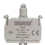 Блок-контакт подсветки Emas с белым светодиодом, серия C, 100-230 В AC CBB (артикул 16294694) – фото 1