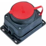 Штепсельная колодка NE-AD 1-гнездо с крышкой, 3*25А, каучук, 4007 (артикул 20251534) – фото 1