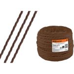 Ретро провод 50м ""Эко"" 2x2,5 витой ГОСТ коричневый TDM SQ2801-0122 (артикул 20991231) – фото 1
