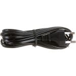 Кабель питания TWIST с вилкой без разъема 2*0,5мм2, 220V/2,5A, 3м, черный PCWP-3M-B (артикул 23804457) – фото 1