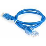 Патч-корд Гарнизон CCA light UTP кат.5e, 0.5м, литой, многожильный (синий), PC-UTP-5e-0.5-B (артикул 25134153) – фото 1