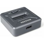 Докстанция AgeStar USB 3.1 SSD M.2 NVME, алюминий, серый, 31CBNV1C (GRAY) (артикул 21213544) – фото 1