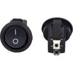 Клавиша Nord-Yada 250V 3А круглая Micro черная (2конт.) ON-OFF (2шт в упаковке) 905482 (артикул 19812766) – фото 1