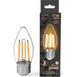 Лампа Gauss Filament Свеча 11W 810lm 2700К Е27 LED 1/10/50 103802111 (артикул 23563485) – фото 1