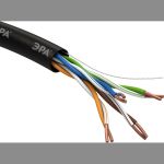 Кабель ЭРА витая пара U/UTP 4x2x24AWG Cat 5e CU PE OUTDOOR 305м Б0044431 (артикул 16110999) – фото 1