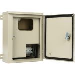 Щит учета МЭК ЭЛЕКТРИКА ЩУ-1/1-С 310х240х120 IP65 под один счетчик с креплением на столб MEC12301 (артикул 18761844) – фото 1