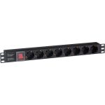 Блок розеток ExeGate горизонтальный ServerPro PDU-19H801 Al-8S-C14-SW, 19, 1U, Алюминий, 8 Schuko 280840 (артикул 21641476) – фото 1
