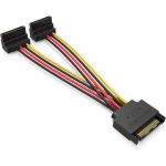 Кабель питания-разветвитель Vention SATA 15pin M / 2 x SATA 15pin F, угол 90 - 0.15м KDBBB (артикул 16443228) – фото 1