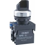 Переключатель CHINT без подсветки NP8-11X/212 2 полож. с фиксацией черный 1НО+1НЗ IP65 (R) 578129 (артикул 22815273) – фото 1