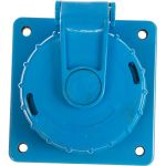 Фланцевая розетка ABL с крышкой и байонетным замком IP68, 16A 2P+E 250V, синий 1987951 (артикул 16027556) – фото 1
