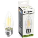 Светодиодная лампа FERON LB-66 Свеча E27 7W 4000K, 38271 (артикул 25434213) – фото 1