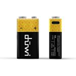 Аккумулятор duwi USB-С, тип Крона Li-ion, 9В, 450мАч, 1шт, кабель для зарядки 62014 3 (артикул 21555862) – фото 1