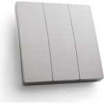 Трехклавишный беспроводной выключатель FERON TM83 230V, 500W, серебро 41721 (артикул 20421334) – фото 1