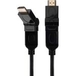 Кабель HDMI 1.4 REXANT Gold, 4К с фильтрами, штекер поворотный 360, 2 метра 17-6204-3 (артикул 22137495) – фото 1
