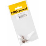 Антенный переходник PROCONNECT RG-6, SAT, гнездо F - штекер ТВ, угловой 1шт 05-4311-4-7 (артикул 22374111) – фото 1