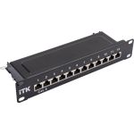 Патч-панель IEK ITK 1U кат.6 STP 12 портов 10" Dual IDC PP12-1UC06S-D05-10 (артикул 21348874) – фото 1