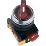 Переключатель IEK ANCLR-22-3 на 3 фиксированных положения, красный 1з+1р ИЭК BSW10-ANCLR-3-K04 (артикул 15165157) – фото 1