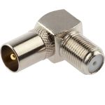 Угловой переходник ЭРА гнездо F - штекер TV, simple RSA041 Б0048298 (артикул 16925755) – фото 1