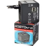 Сетевой переходник Robiton TravelEnergy 2 с двумя USB-разъемами 16564 (артикул 21138004) – фото 1