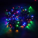 Линейная гирлянда FERON CL33 100 LED, СТАТИЧНОЕ СВЕЧЕНИЕ, мульти, 10 м +1.5м, черный шнур 32425 (артикул 16134519) – фото 1
